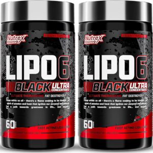 Lipo 6 fat burner by Nutrex Research – ultra‑concentrated liquid capsules in a black and red bottle. Advanced thermogenic formula supports weight loss, appetite control, and energy. Lipo‑6 Black, Hardcore, Stim‑Free, and Black Hers variants available.