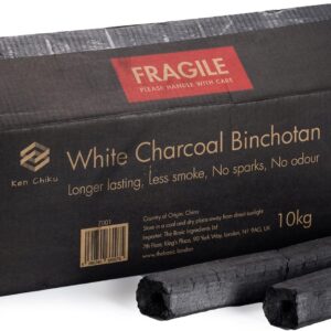 Japanese Binchotan white charcoal sticks in a glass water pitcher for purification