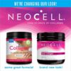 NeoCell Super Collagen Powder – unflavored hydrolyzed collagen supplement for hair, skin, nails, and joints. 10 grams of grass‑fed collagen peptides (type I and III) per serving in a white and blue tub. Made with non‑GMO, gluten‑free, kosher, paleo, and keto‑friendly ingredients. Dissolves instantly in hot or cold beverages. Manufactured in the USA